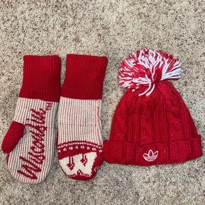 Wisconsin Matching Hat and Gloves